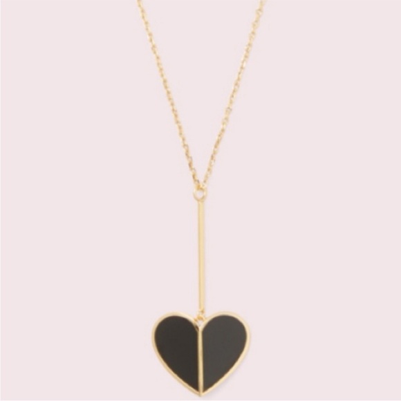kate spade Jewelry - KATE SPADE - Heritage Linear Heart Swing Necklace in Black